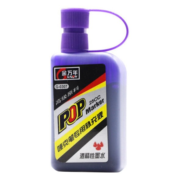GENVANA/金万年 唛克笔补充液 G-0307 25ml 紫色 12瓶/盒 1盒