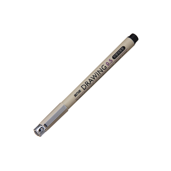 GENVANA/金万年 针管绘图笔 G-0955 黑色 0.5mm 12支/盒 1盒