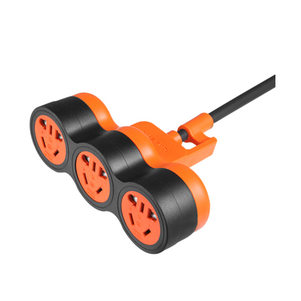 POWERSYNC/包尔星克 10A新国标抗摇摆工业级摔不烂插座 MPSBN3EG0100 10m 三孔 1根