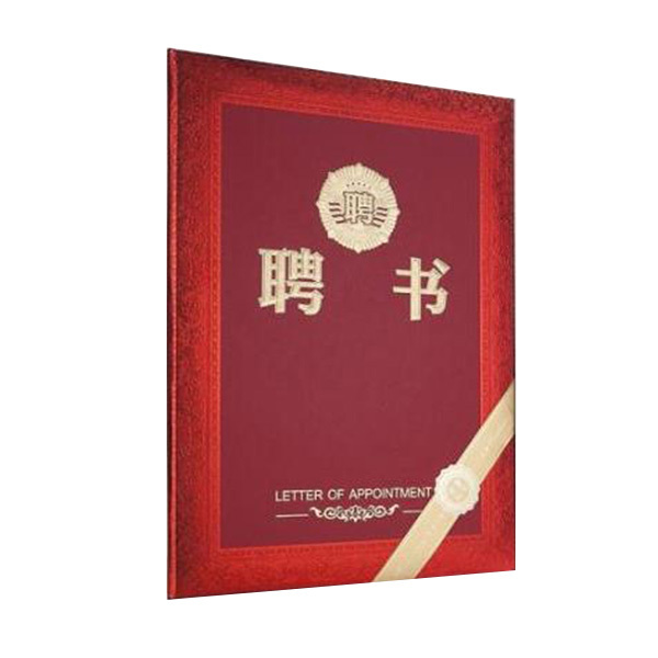 COMIX/齐心 特种纸荣誉聘书 C5104 6K 红色 1本