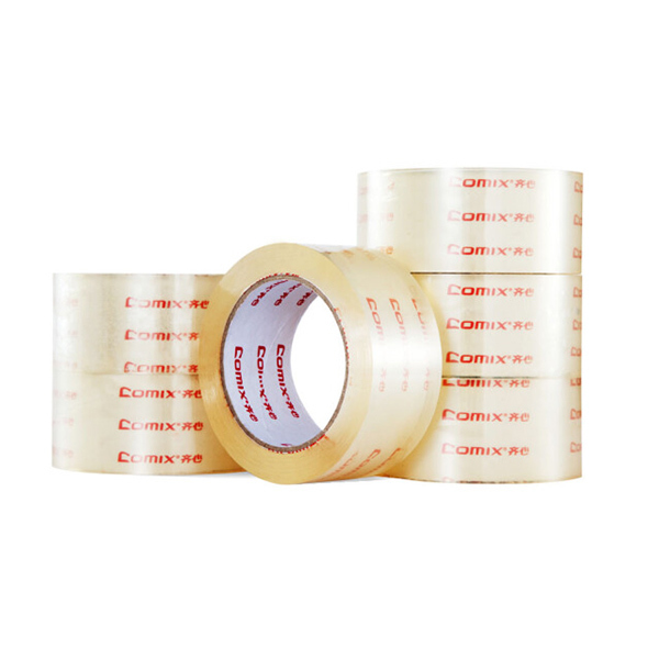 COMIX/齐心 超透封箱胶带 JT4810-6 48mm×100yd 透明 6卷 1筒