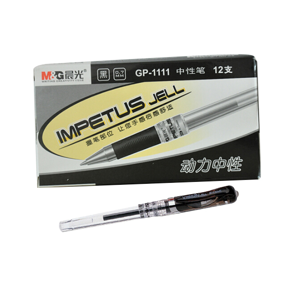 M&G/晨光 中性笔 GP1111 黑色 0.7mm 12支/盒 1盒