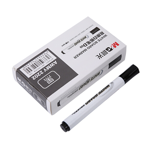 M&G/晨光 易擦白板笔 AWMY2202 黑色 2mm 10支 1盒