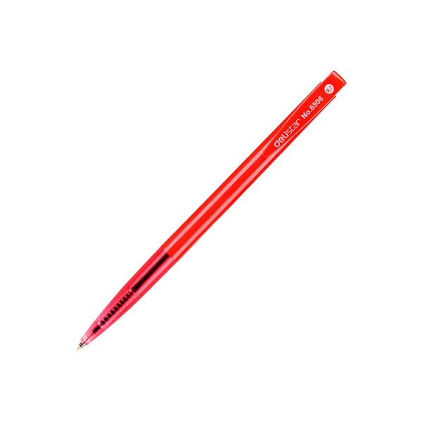 DELI/得力 圆珠笔 6506 0.7mm 红色 60支/盒 1盒