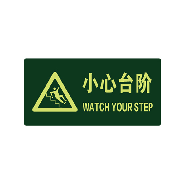 SAFEWARE/安赛瑞 经济型自发光地贴(小心台阶) 21614 295*145mm 1包
