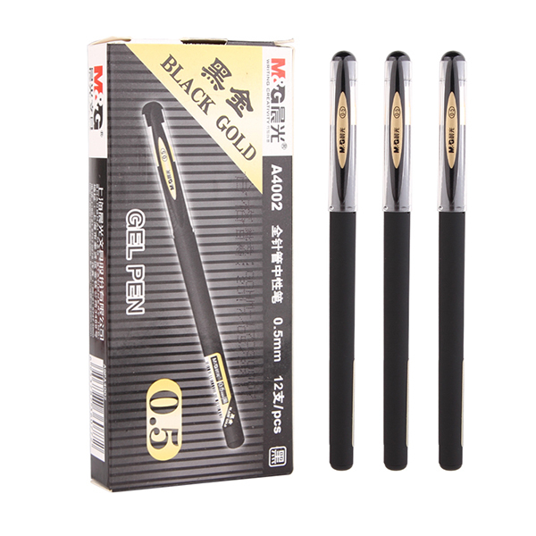 M&G/晨光 全针管中性笔 A4002 黑色 0.5mm 12支 1盒