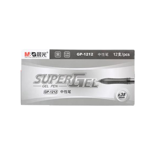 M&G/晨光 中性笔 GP1212 0.38mm 黑色 12支 1盒