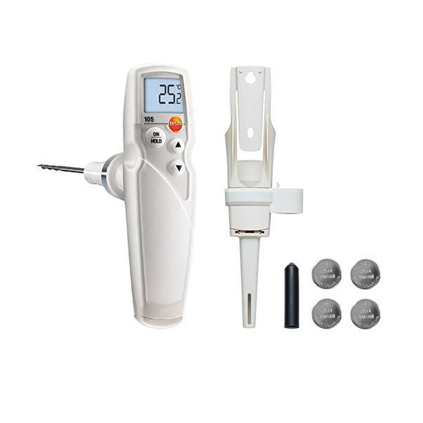 TESTO/德图 手持式温度计 testo 105 带有冷冻食品测量头 包括腰带/墙面支架和电池 1台