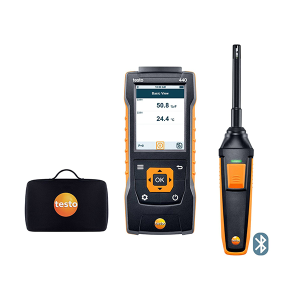 TESTO/德图 温湿度蓝牙连接套装 testo 440 蓝牙连接温湿度探头 电池 出厂报告及仪器箱 1套