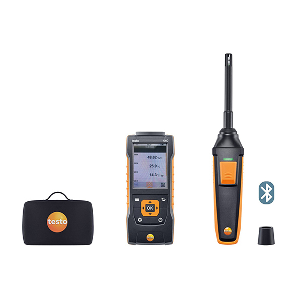 TESTO/德图 高精度温湿度蓝牙连接套装 testo 440 蓝牙连接高精度温湿度探头 电池 出厂报告以及仪器箱 1套