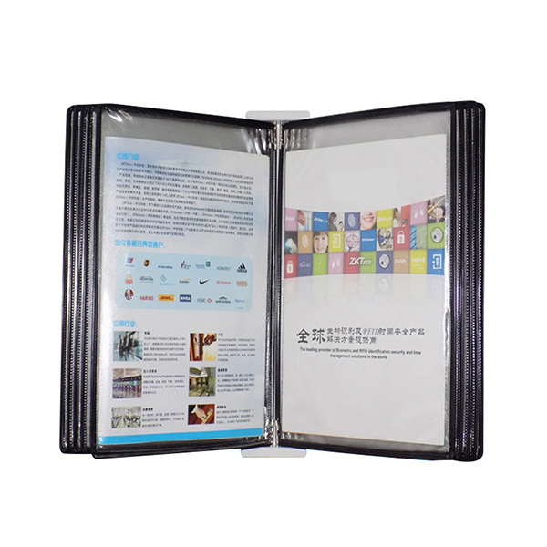 SAFEWARE/安赛瑞 磁吸式壁挂文件展示架 12280 黑色 46*33cm PVC材质 含支架和10页文件夹 1套