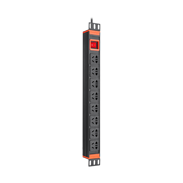 POWERSYNC/包尔星克 10A 8位 PDU机柜电源插座 MD8W0020 1.5mm²×3C 2m 黑色 1个