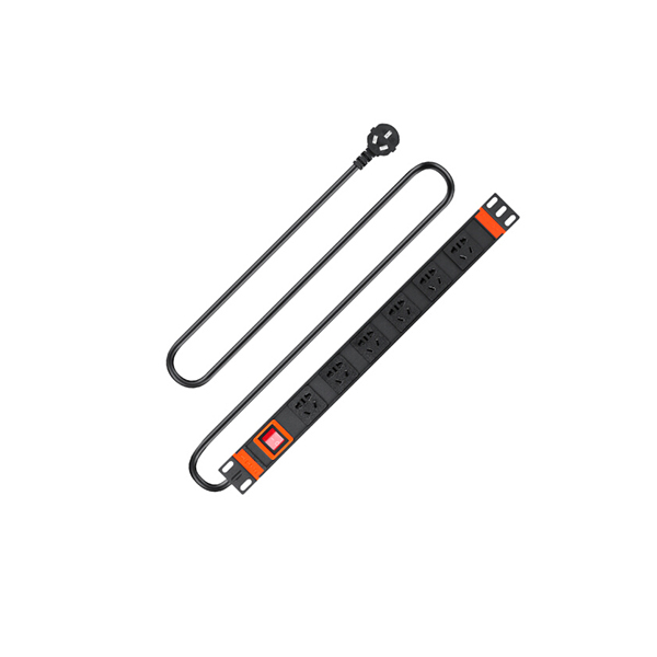 POWERSYNC/包尔星克 10A 6位 PDU机柜电源插座 MD6W0030 1.5mm²×3C 3m 黑色 1个
