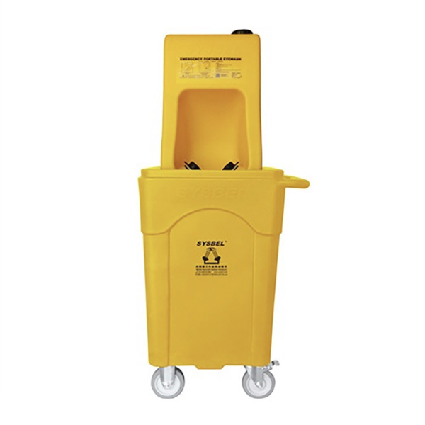 SYSBEL/西斯贝尔 B型推车版便携式洗眼器 WG6000BD 黄色 30L 8gal 1个