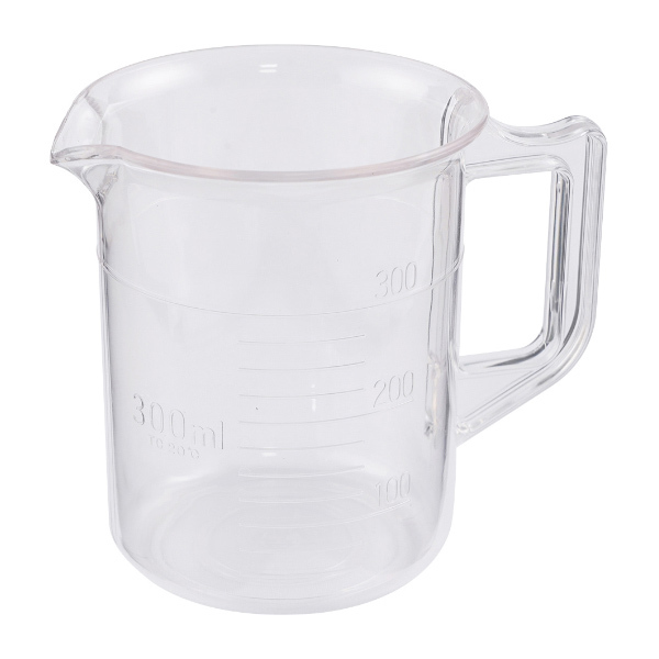 NIKKO PC计量杯 30-0803-00-55 300mL 分度值25mL 带把 PC材质 1个