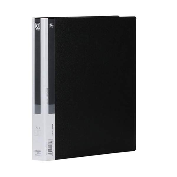 KINARY/金得利 文件夹 TC532A 1" 2孔 O型加插袋 黑色 1个