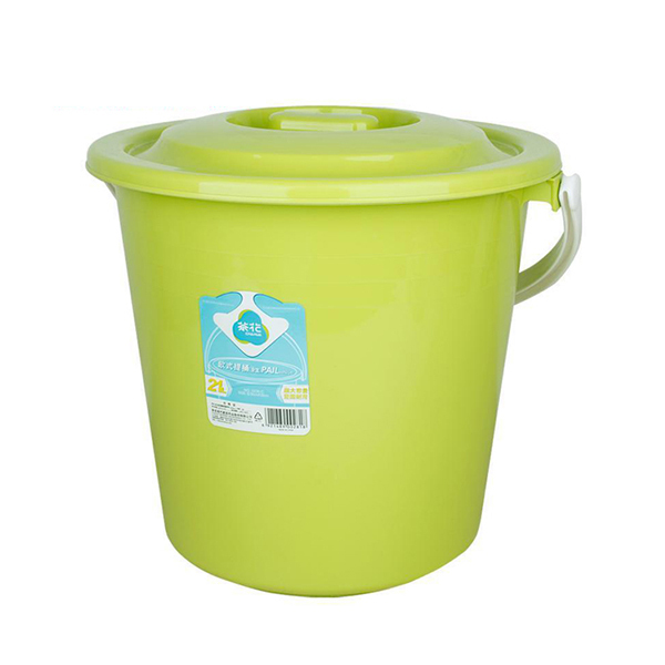 CHAHUA/茶花 塑料带盖提桶 0236-A 21L 随机色 φ36cm 1个