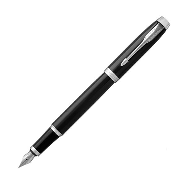 PARKER/派克 2016IM纯黑丽雅白夹墨水笔 (可定制Logo) 1支