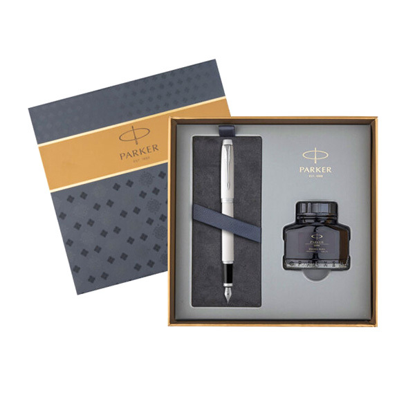 PARKER/派克 2016IM纯白白夹墨水笔套装(含墨水礼盒装) (可定制Logo) 1套
