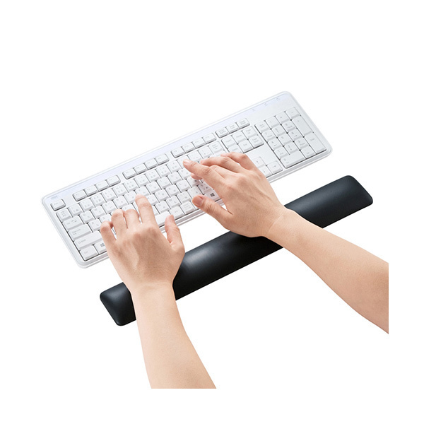 SANWA/山业 TPU加长版人体工学腕托 TOK-GELPNXLBK 黑色 1个