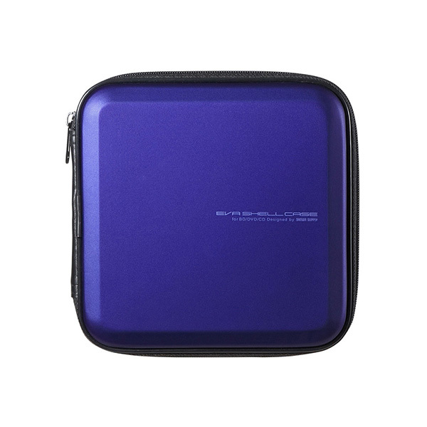 SANWA/山业 24枚抗震蓝光CD/DVD收纳盒 FCD-WLBD24BL 蓝色 1个
