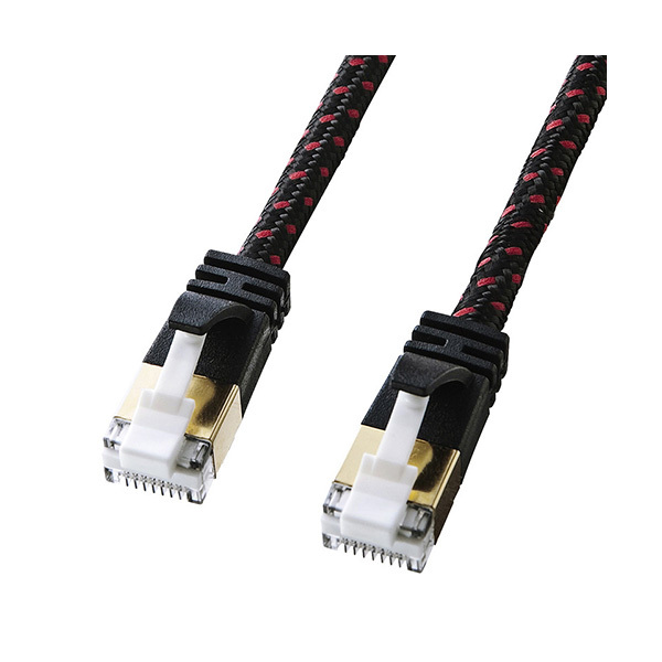 SANWA/山业 7类防折编织网线 KB-T7ME-05BKW 黑色 1个