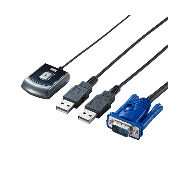 SANWA/山业 KVM切换器 SW-KVM2UUSN2 黑色 1拖2 1个