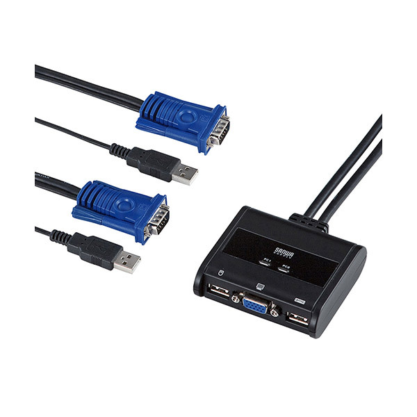 SANWA/山业 KVM切换器 SW-KVM2UUN 黑色 2:1 1个