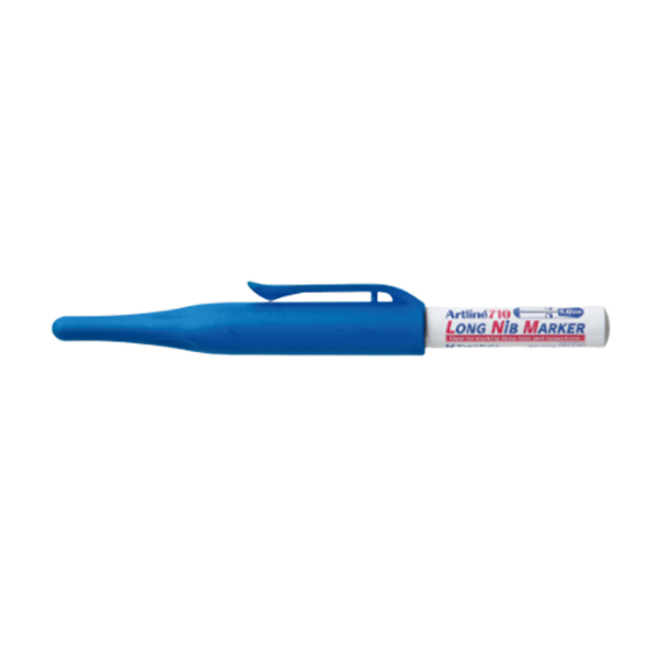 ARTLINE/旗牌雅丽 长头多用途深孔处木工装修记号笔 K-710 蓝色 长笔尖 1mm 10支 1盒
