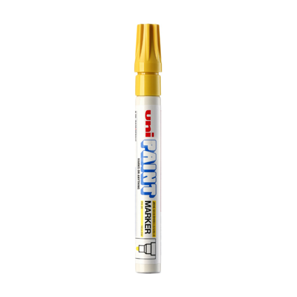 UNI/三菱 油漆笔 PX-20 2.2~2.8mm 黄色 12支 1盒
