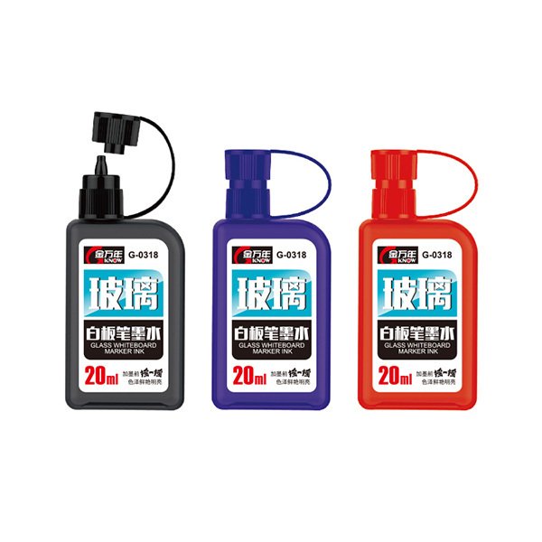 GENVANA/金万年 玻璃白板笔墨水 G-0318 红色 20ml 12瓶/盒 1盒