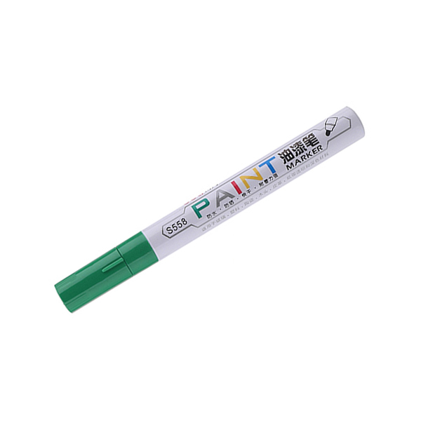 DELI/得力 油漆笔 S558 2mm 绿色 12支 1盒
