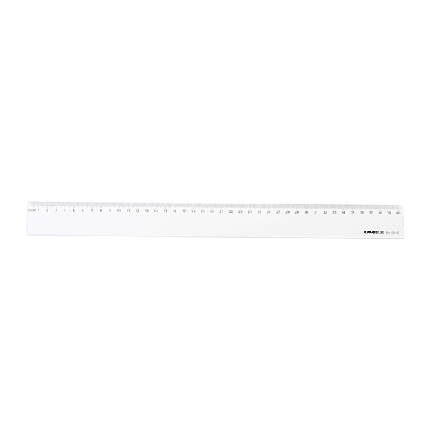 UMI/悠米 透明塑料直尺 B14004C 40cm 透明 1把