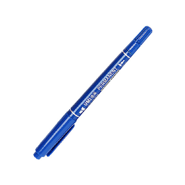 UMI/悠米 经典小双头记号笔 S03102B 0.5mm/1.2mm 蓝色 1支