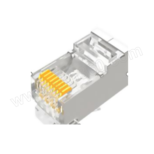SAMZHE/山泽 工程级六类千兆网络屏蔽水晶头RJ45网线8P8C网线接头FTP铜壳 PB6010 10个/盒 1盒-融创集采商城