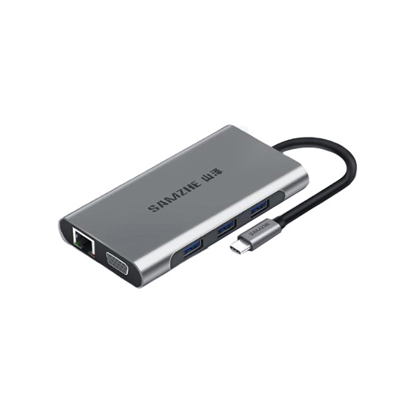 SAMZHE/山泽 Type-C拓展坞 TC-DK 十合一 华为联想苹果MacBook通用 1个