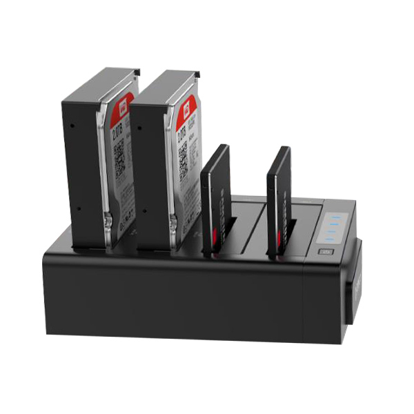 ORICO/奥睿科 硬盘座USB3.0四盘位脱机拷贝外置硬盘盒子SATA串口笔记本台式机硬盘底座 6648US3-C 2.5/3.5英寸 1个