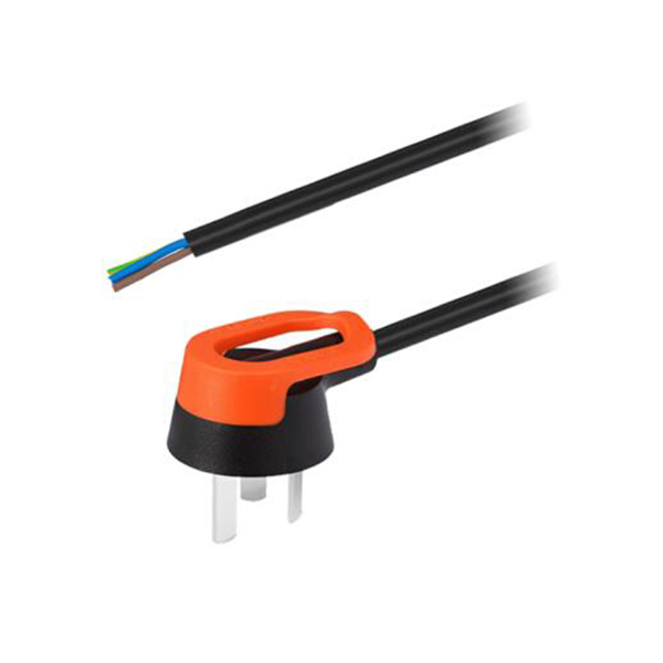 POWERSYNC/包尔星克 10A国标认证带插头电源线 MPCTTE0015 1.5m 黑配橘 1根