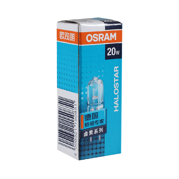 OSRAM/欧司朗 民用品溴钨灯灯珠 清溴钨灯-商64425 12V 20W LP G4 O-D 1个