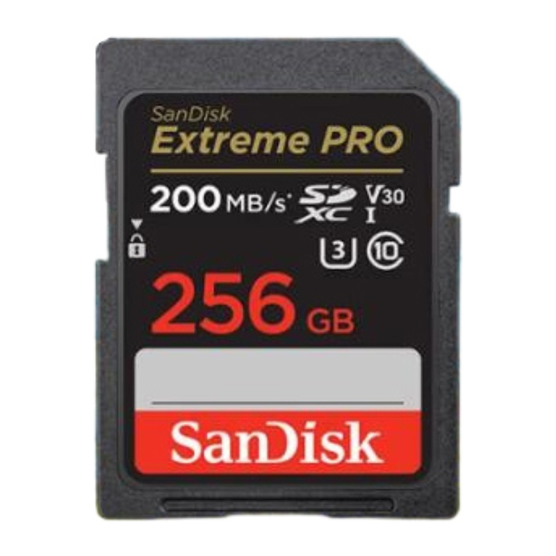 SANDISK/闪迪 SD至尊超极速存储卡 SDSDXXY-256G-ZN4IN 256GB 读速170MB/s 写速90MB/s 或读速200MB/s 写速140MB/s U3 C10 V30 4K 新款参数升级 新老款随机发货 1个
