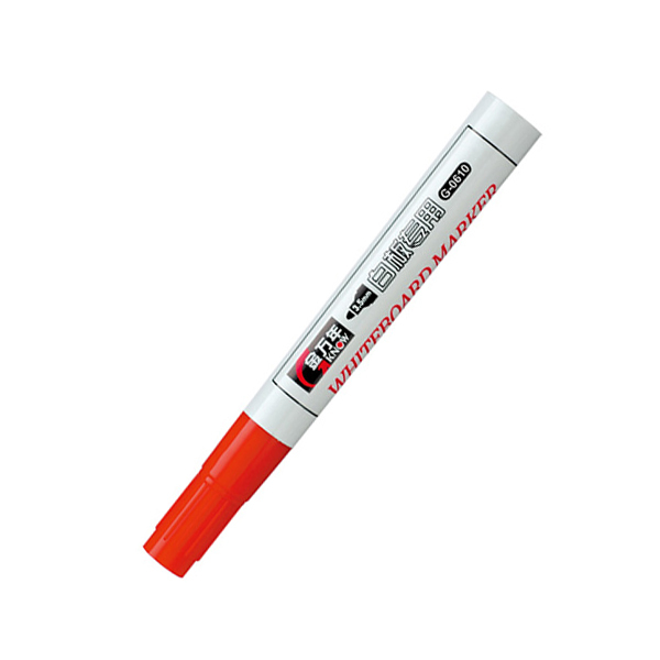 GENVANA/金万年 便利白板笔 G-0610 3.5mm 红色 10支 1盒